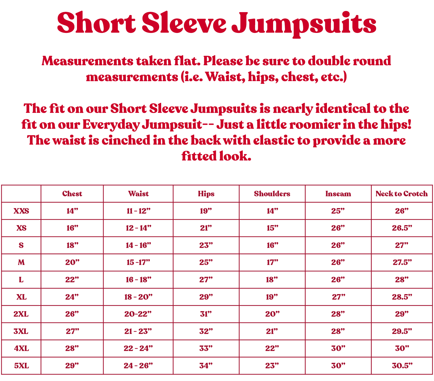 SIZE CHARTS BIG BUD PRESS