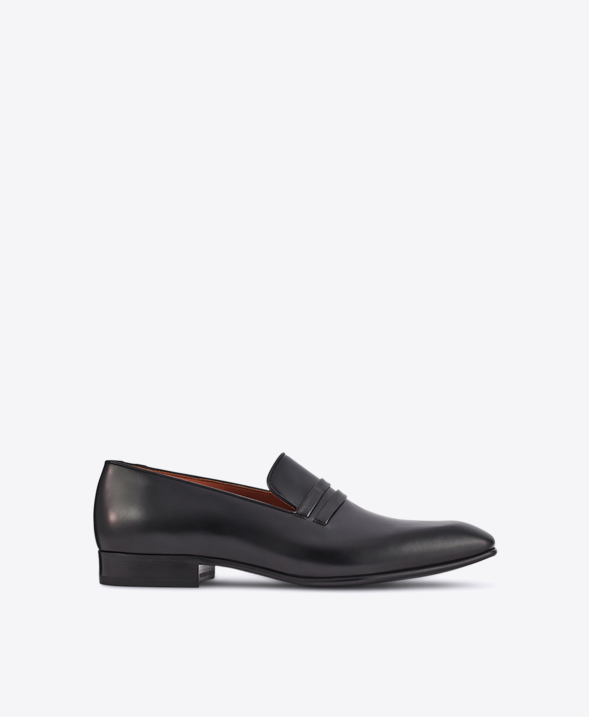 Miles Black Leather Loafers | Malone Souliers
