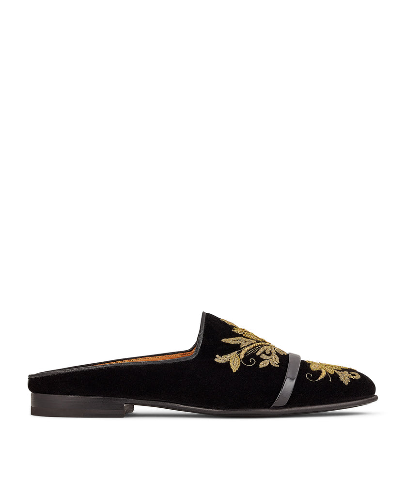 mens black slip on loafers