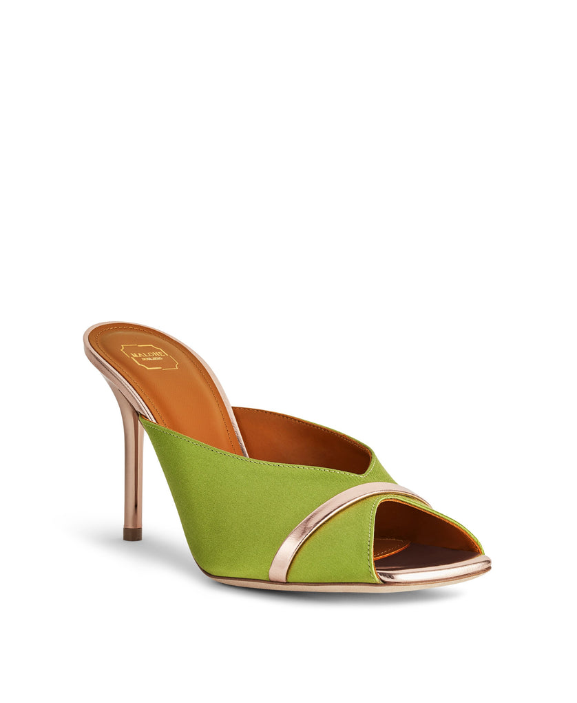 Lucia Lime Green Mules: Women's Shoes | Malone Souliers