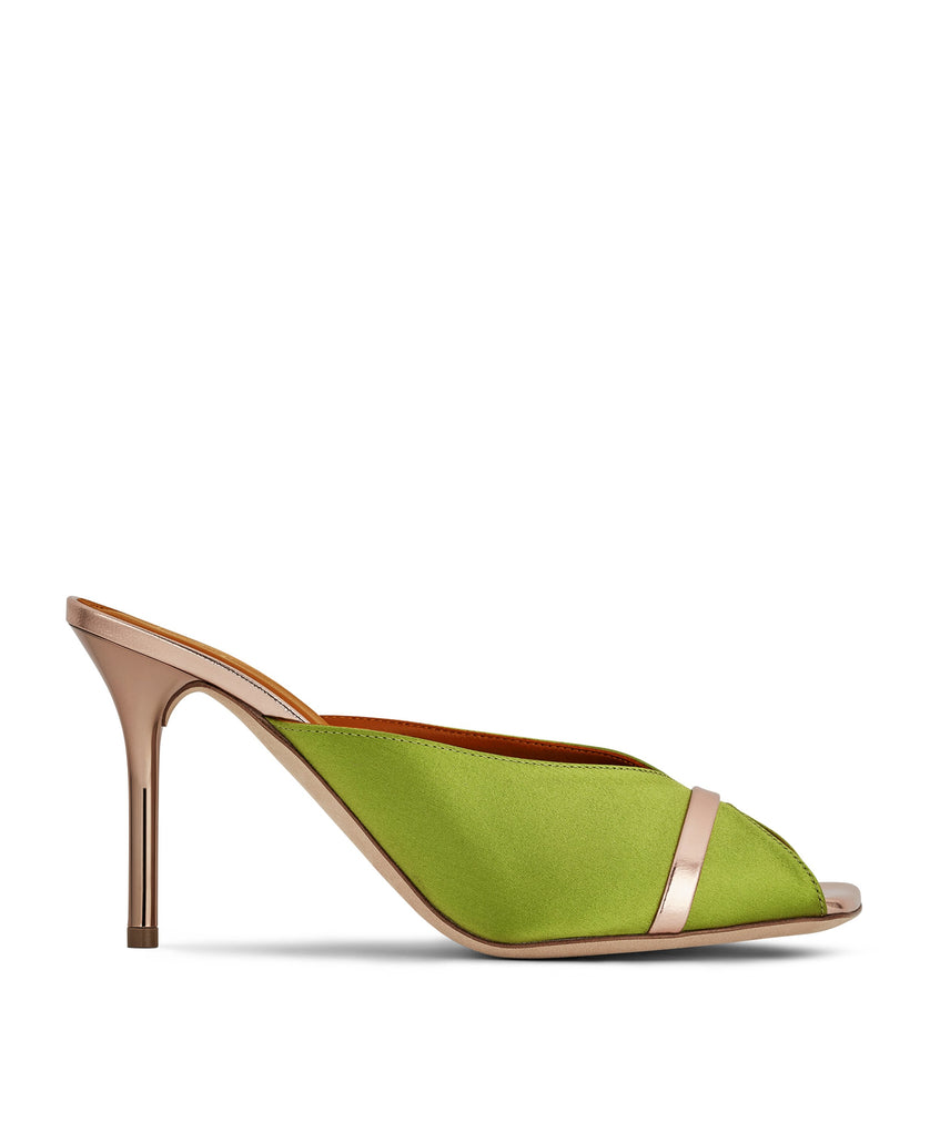 lime green mule heels