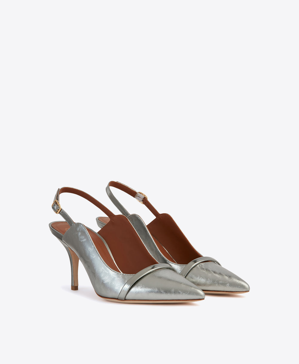 Maureen 100mm in Silver Size 35 by Malone Souliers