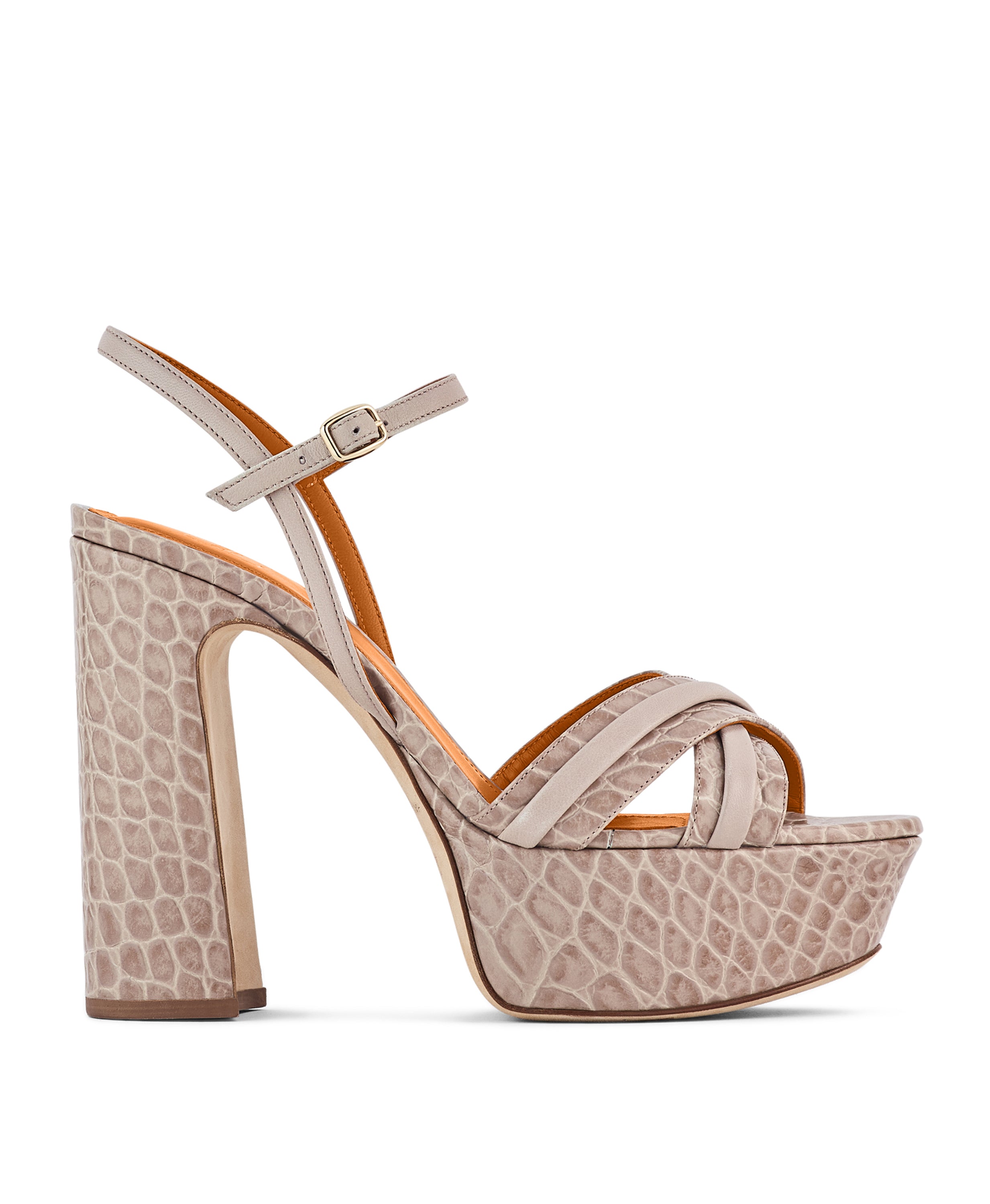 Mila Grey Chunky Heels: Women's Designer Shoes | Malone Souliers