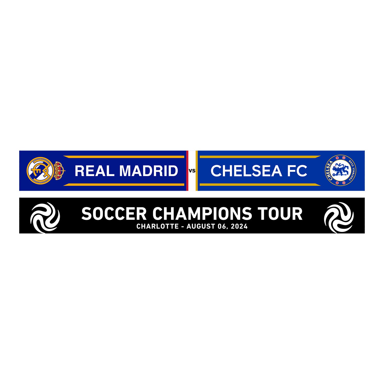 Ruffneck Real Madrid vs. Chelsea FC 2024 Match-Up Scarf - Soccer Champions Tour Store product image