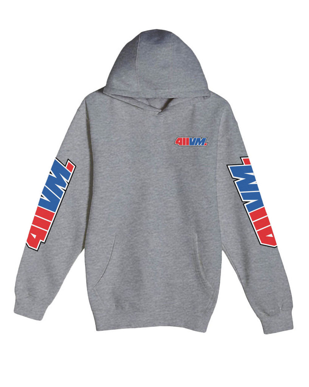 Unisex | 411VM Pocket Logo (Red/Blue) | Hoodie – 411 video magazine