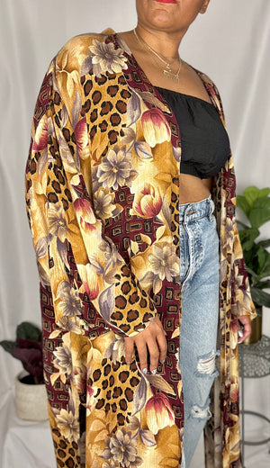 Vintage Tropical Cardigan/Duster Size 4X - Keto & Couture