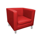 Location Fauteuil Cube Cuir Rouge