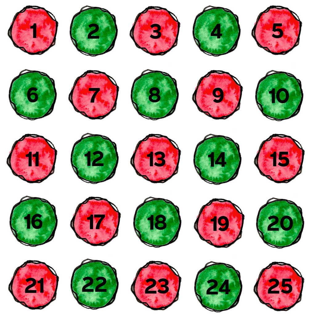 advent number stickers for personal use only