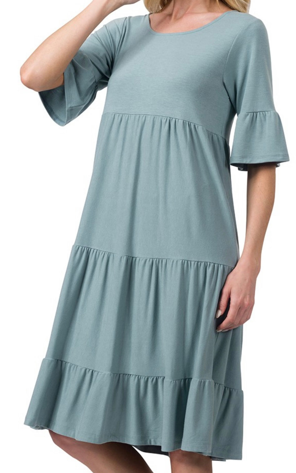 CURVY SUSIE TIERED DRESS