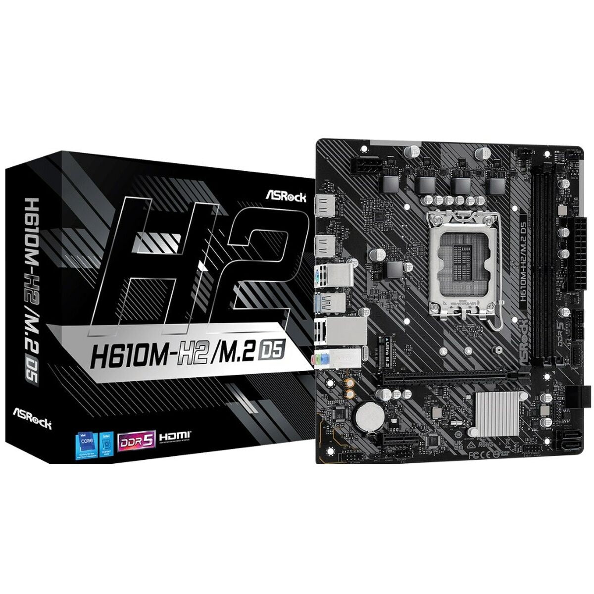 Motherboard ASRock H610M-H2/M.2 D5 LGA 1700 INTEL H610-0