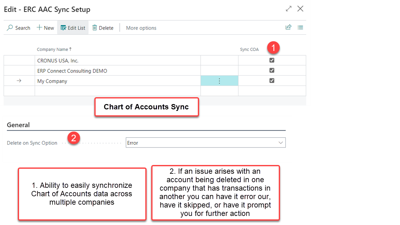 Advanced Accounting (AAC) - Chart of Accounts Sync screenshot