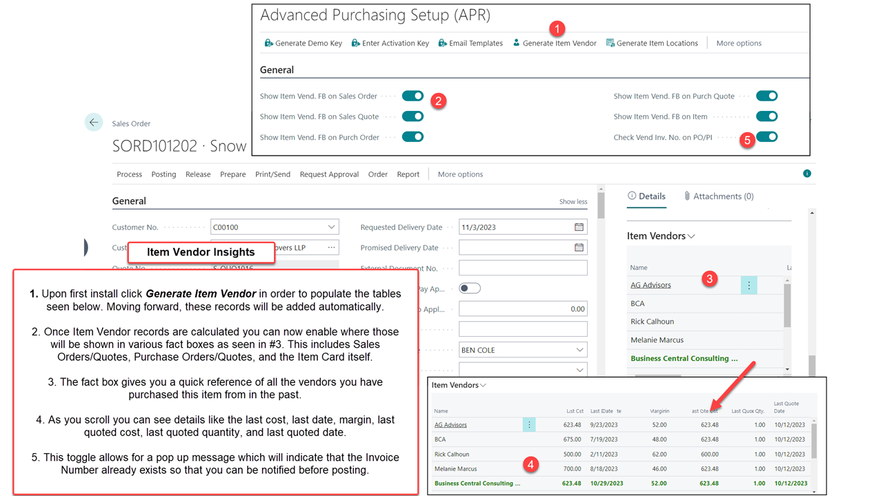 Advanced Purchasing - Item Vendor Insights - ERP Connect Consulting