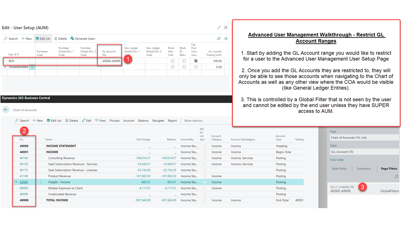 Advanced User Management Walkthrough - Restrict GL Accounts