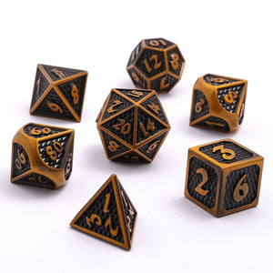 Small Behemoth Dice Set - Ancient Gold, Solid Metal - Guildhall Games