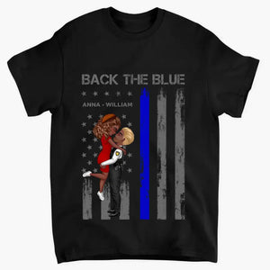 Personalized couple nurse police flag print clothes - Lucky Locates