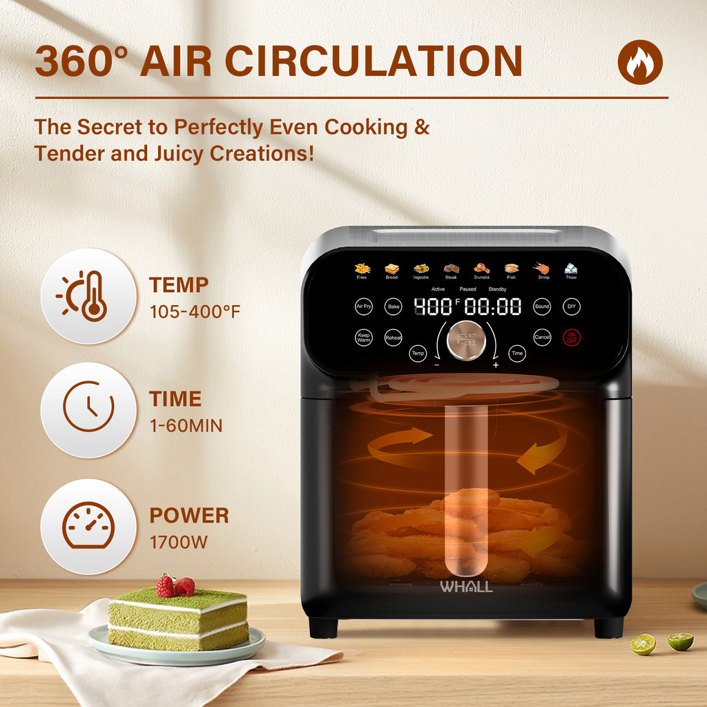 6.3 Qt Large Family Size Greaseless Air Fryer: 8 in 1 - Temu