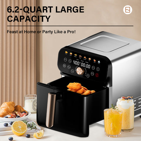 6.3 Qt Large Family Size Greaseless Air Fryer: 8 in 1 - Temu