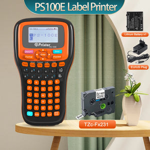 Portable Label Maker PS100E Auto Cutting Labeling Maching Replace for Brother P Touch Label Printer tze231 hse-231 Label Tape - Baynon Technologies