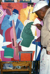 Lofton, painting Quintet, late 1990s