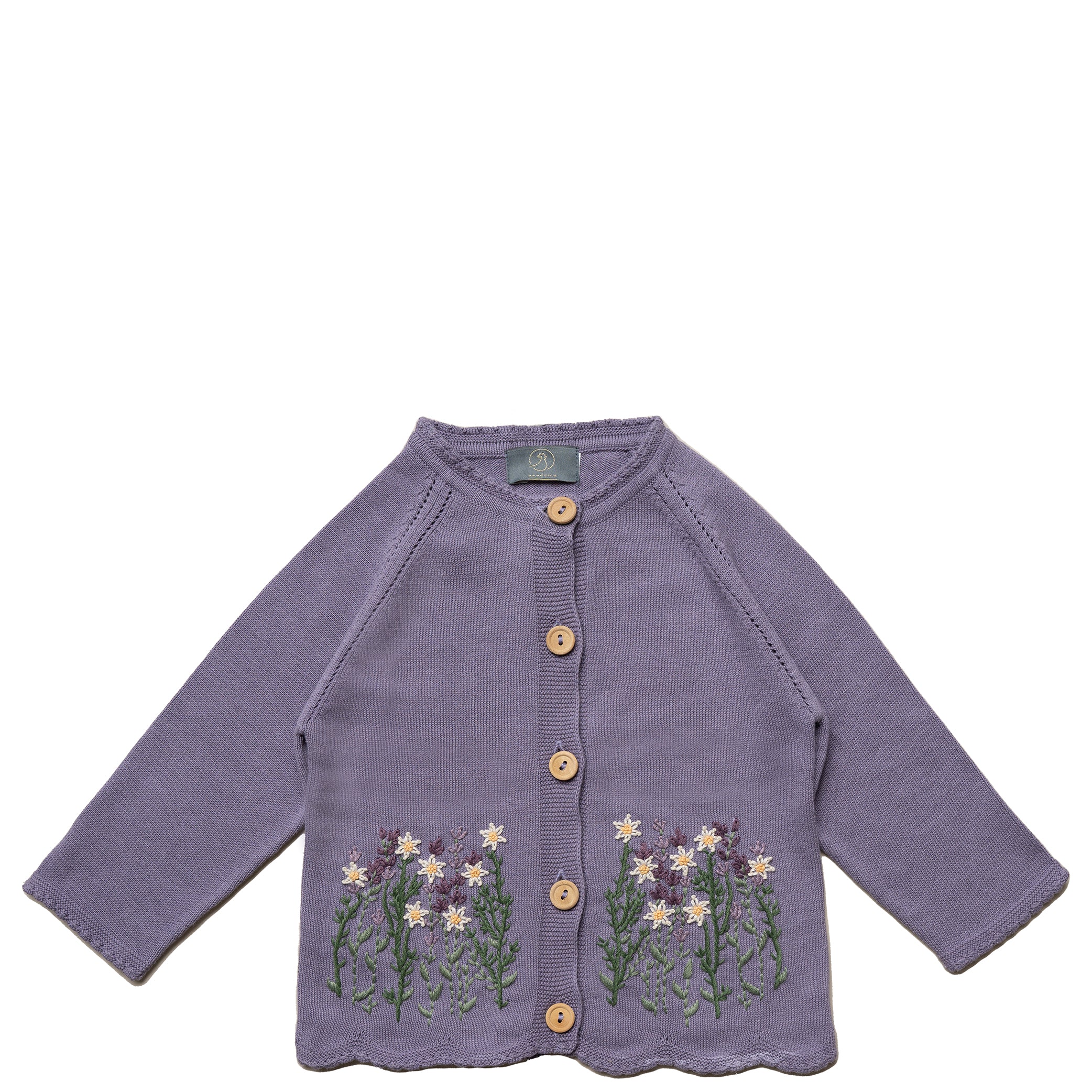 Se Saga cardigan - Dusty purple / 116 hos Hanevild