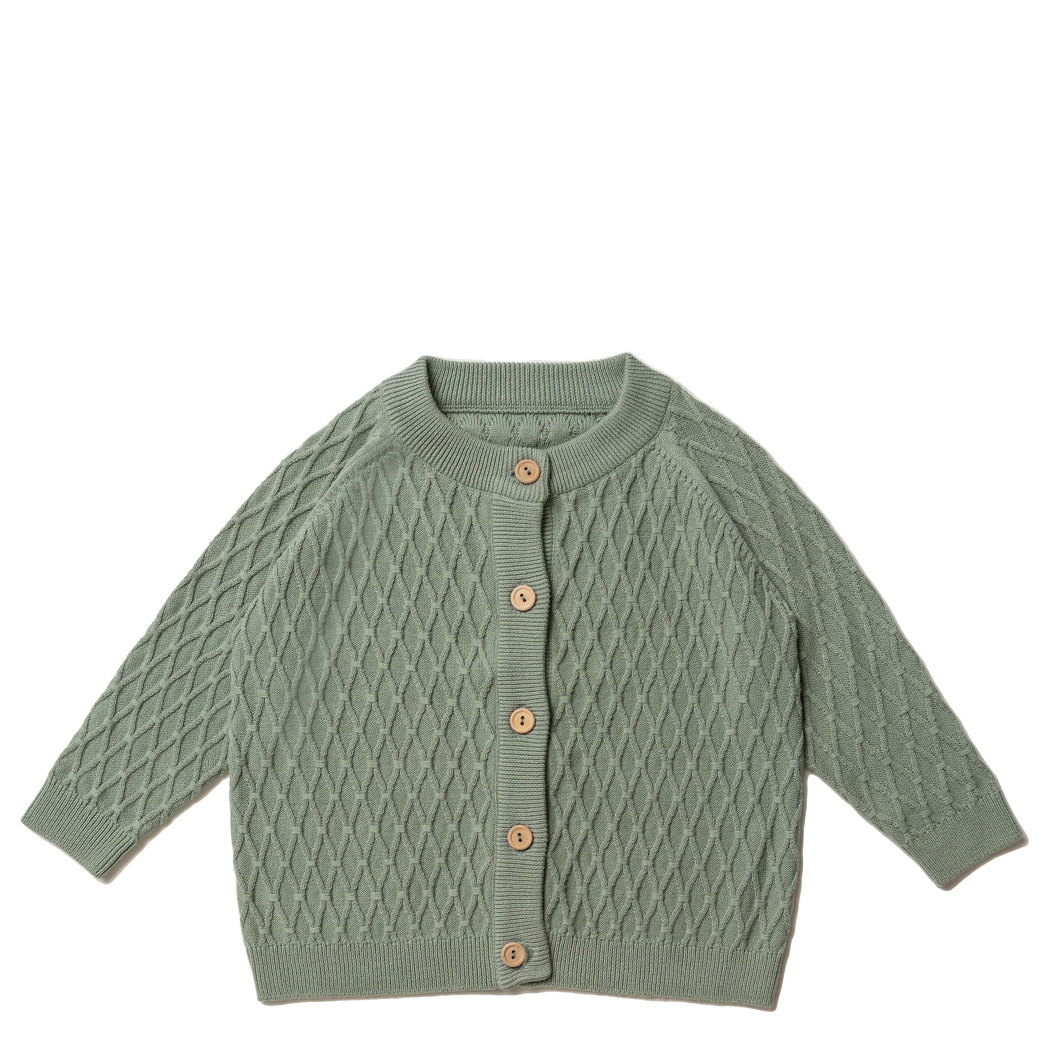 Se Theo cardigan, sage - sage / 116 hos Hanevild