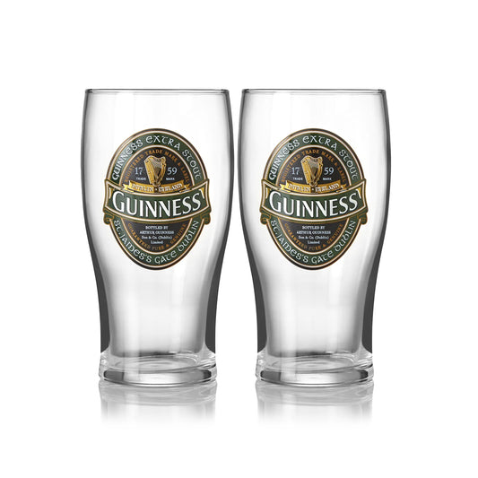 Guinness Embossed Gravity Pint Glasses - Set of 2 – Giggle's Gifts