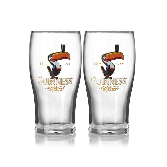 Guinness Gilroy and Toucan Pint Glasses 2-Pack