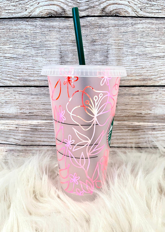 Bee and Flower Starbucks Cold Cup – TG Custom Designs
