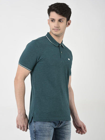 Green Men's Half Sleeve Slim Fit T-Shirt