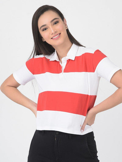 Striped t-shirt polo
