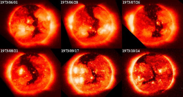 image of coronal hole on the Sun in EUV images