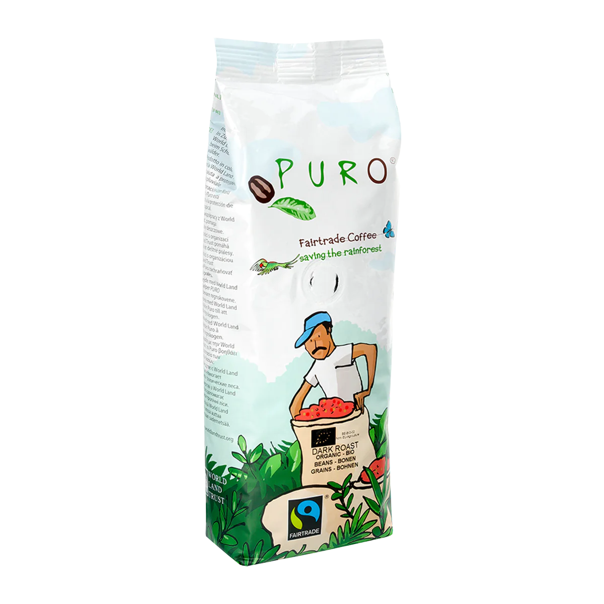 Se Puro Organic Dark Roast Kaffebønner 250 g. - 250 g. hos Freehand Coffee Club