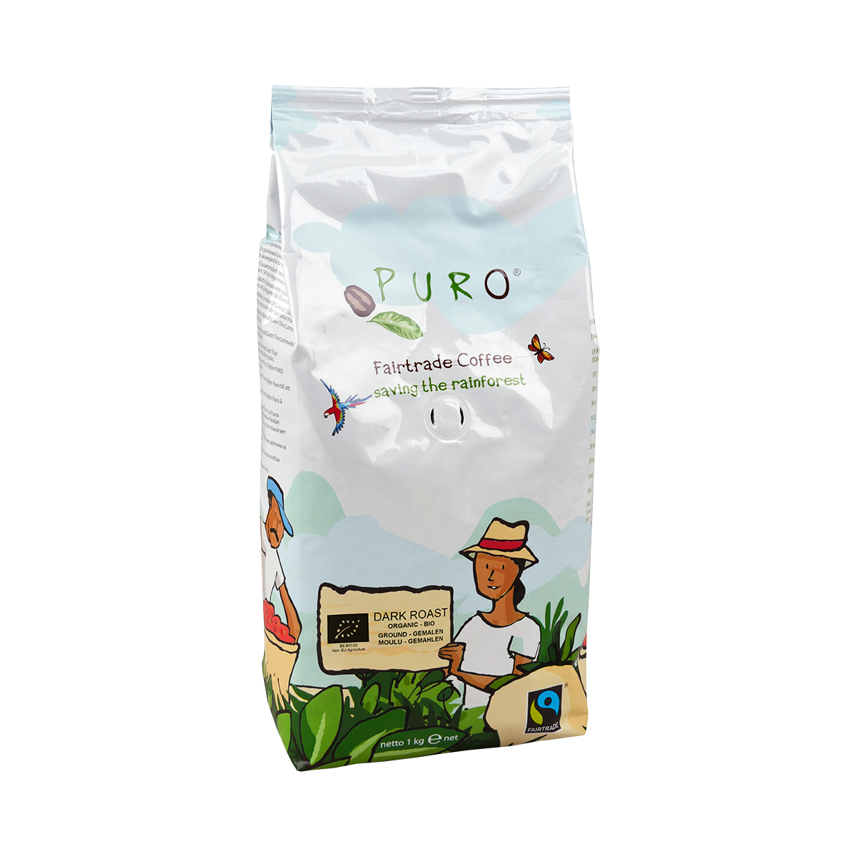 Se Puro Organic Dark Roast Filterkaffe - 1 kg. hos Freehand Coffee Club