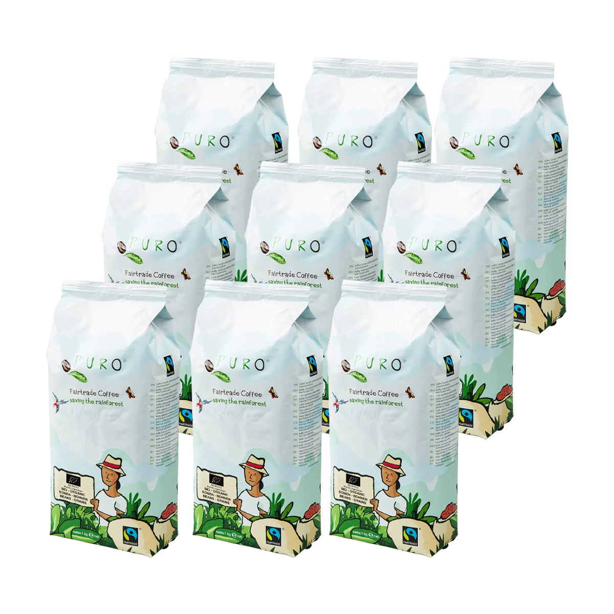 Billede af Puro Organic Kaffebønner smagskasse 9 kg. - 9 kg.