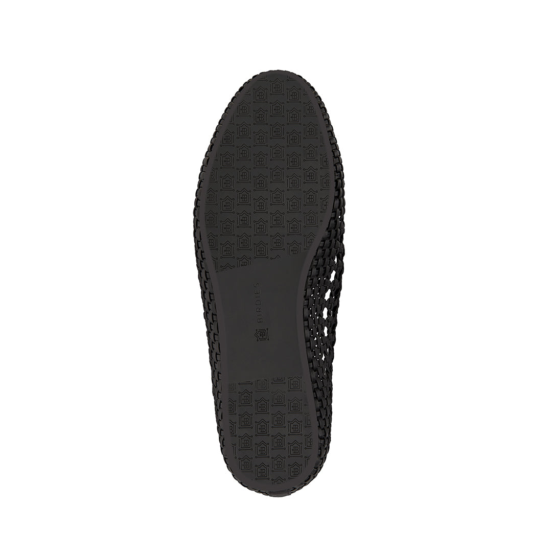 black woven shoes