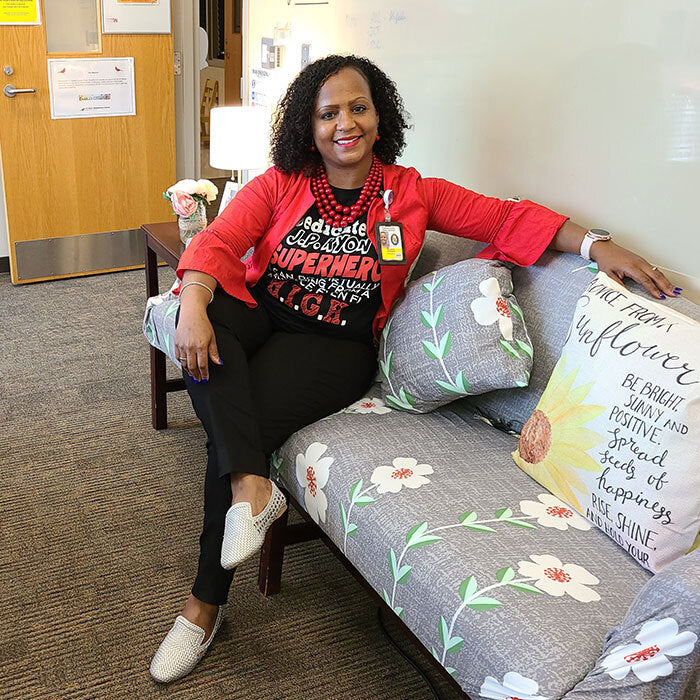 Dr. Melinda B. Johnson in her classroom.