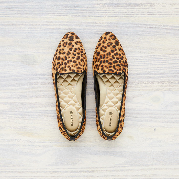 leopard print calf-hair flat