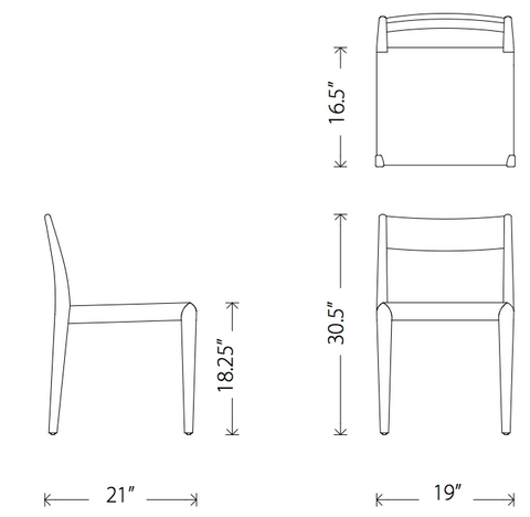 Dimensions of Ameri dining chair