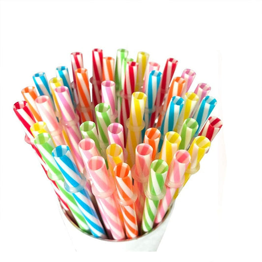 25 Pack, Extra Long 9 inch Reusable Plastic Thick Straws for Large