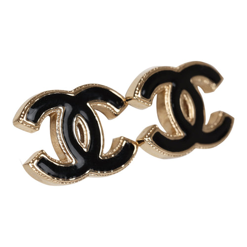 Chanel Textured CC Brooch Light Gold Metal