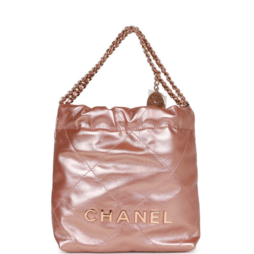 Pre-owned Chanel Mini 22 Bag Pink Calfskin Gold Hardware – Madison
