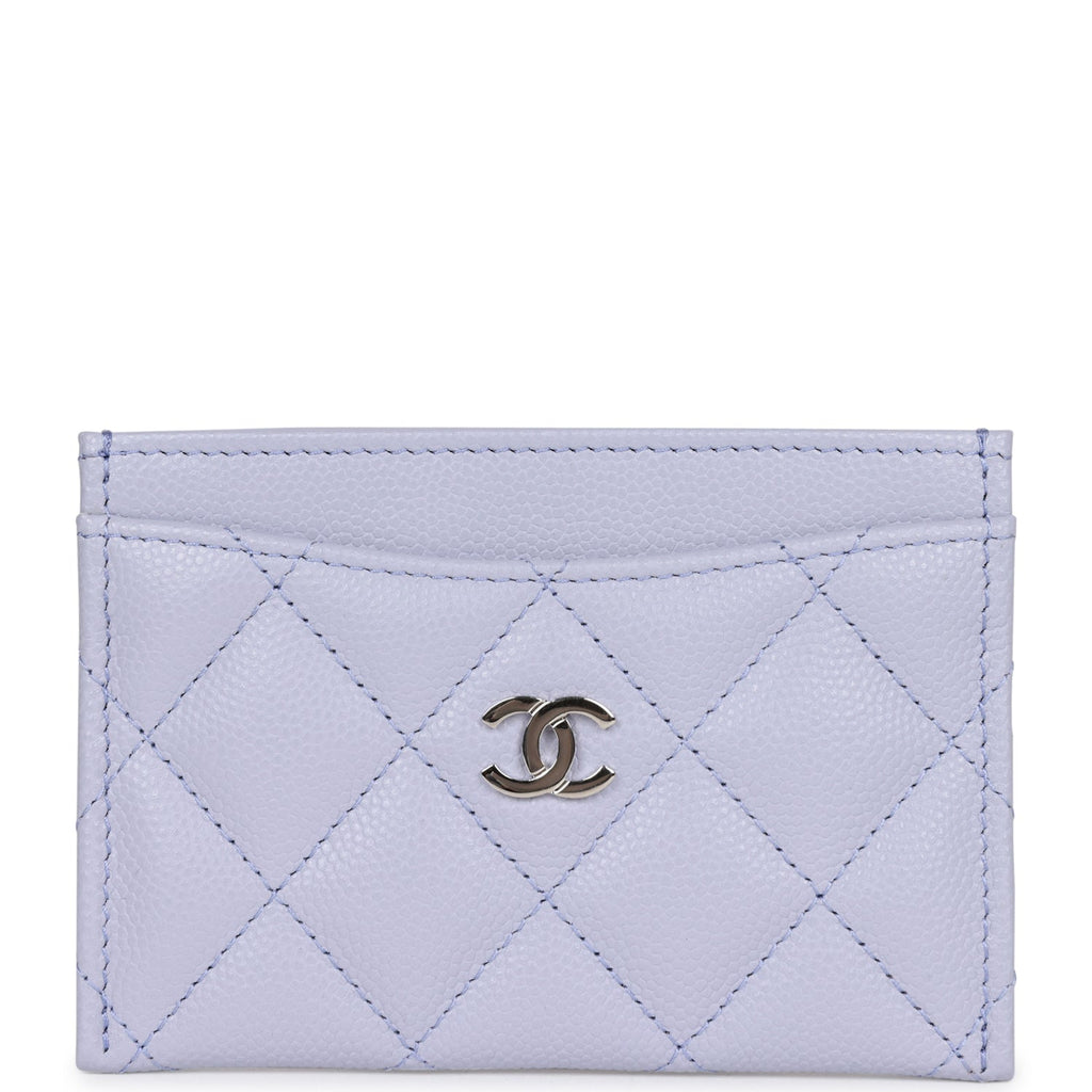Chanel Classic Quilted Flat Card Holder Blue Caviar  ＬＯＶＥＬＯＴＳＬＵＸＵＲＹ