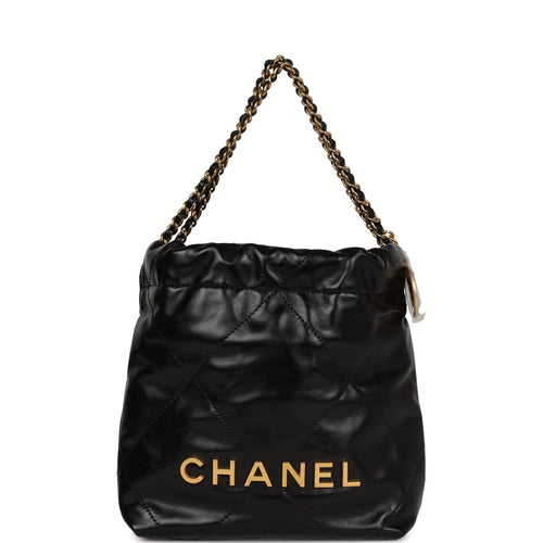 Chanel 22 Handbag Large 22S Calfskin White/Black Logo in Calfskin