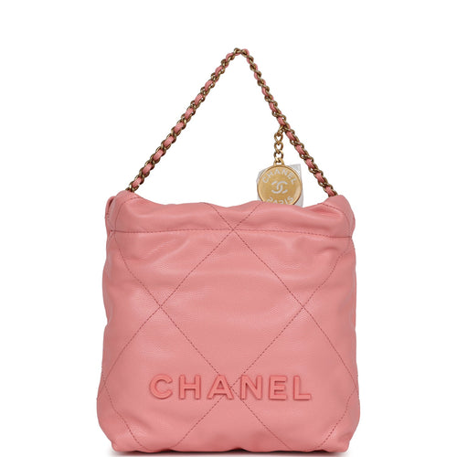 Chanel Mini 22 Bag Pink Calfskin Gold Hardware – Madison Avenue