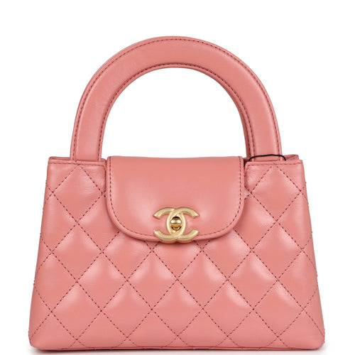 Chanel Small Kelly Shopper Light Pink Shiny Aged Calfskin Brushed Gold –  Madison Avenue Couture