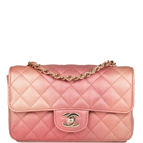 Chanel 22P Green Lambskin Mini Square Flap Bag For Sale at 1stDibs