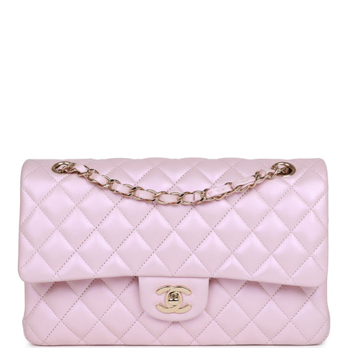 Chanel Pink Quilted Caviar Medium Classic Double Flap Bag