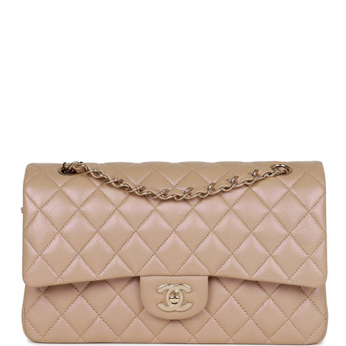 Chanel Red Quilted Caviar Medium Classic Double Flap Gold Hardware