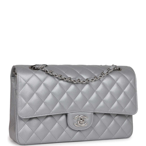 Chanel Wallet On Chain WOC Silver Metallic Lambskin Silver Hardware –  Madison Avenue Couture
