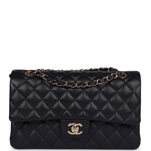 CHANEL Classic 2021 Black Quilted Caviar Flap Clutch Bag